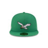 Philadelphia Eagles Flying Eagle Side Patch Fitted Hat in Green 2 Philadelphia Eagles Flying Eagle Side Patch Fitted Hat in Green