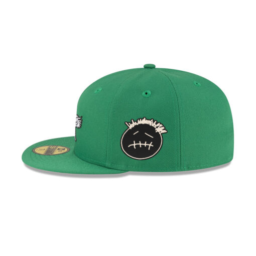 Philadelphia Eagles Flying Eagle Side Patch Fitted Hat in Green Philadelphia Eagles Flying Eagle Side Patch Fitted Hat in Green