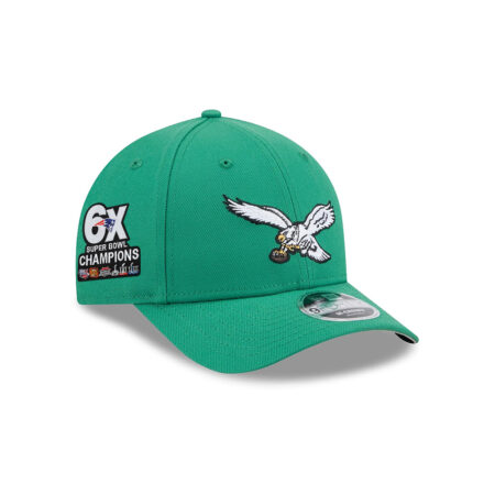 Philadelphia Eagles Historic Flying Eagle Side Patch Snapback Hat in Green