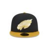 Philadelphia Eagles Metallic Gold Eagle Head Side Patch Fitted Hat in Black and Gold