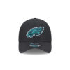 Philadelphia Eagles Midnight Green Eagle Head Side Patch Stretch Fit Hat in Black 2 Philadelphia Eagles Midnight Green Eagle Head Side Patch Stretch Fit Hat in Black