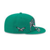 Philadelphia Eagles Oversized Wordmark Flying Eagle Side Patch Fitted Hat in Green 4 Philadelphia Eagles Oversized Philadelphia Wordmark Flying Eagle Side Patch Fitted Hat in Green