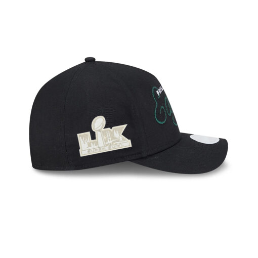 Philadelphia Eagles Script Wordmark Side Patch Adjustable Hat in Black Philadelphia Eagles Script Wordmark Side Patch Adjustable Hat in Black