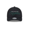 Philadelphia Eagles Script Wordmark Side Patch Adjustable Hat in Black 4 Philadelphia Eagles Script Wordmark Side Patch Adjustable Hat in Black