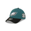 Philadelphia Eagles SEC Patch Stretch Fit Cap in Green and Black 1 Philadelphia Eagles SEC Patch Stretch Fit Cap in Green and Black