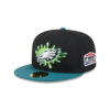 Philadelphia Eagles Slime Eagle Head Side Patch Fitted Hat in Black and Teal 1 Philadelphia Eagles Slime Eagle Head Side Patch Fitted Hat in Black and Teal