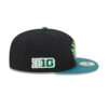 Philadelphia Eagles Slime Eagle Head Side Patch Fitted Hat in Black and Teal 3 Philadelphia Eagles Slime Eagle Head Side Patch Fitted Hat in Black and Teal