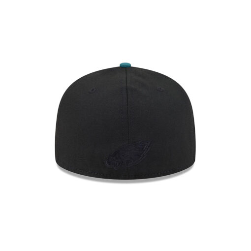 Philadelphia Eagles Slime Eagle Head Side Patch Fitted Hat in Black and Teal Philadelphia Eagles Slime Eagle Head Side Patch Fitted Hat in Black and Teal