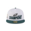 Philadelphia Eagles Super Bowl LIX Champions Side Patch Fitted Hat in White and Midnight Green 4 Philadelphia Eagles Super Bowl LIX Champions Side Patch Fitted Hat in White and Midnight Green