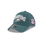 Philadelphia Eagles Super Bowl LIX Champions Side Patch Stretch Fit Hat in Midnight Green