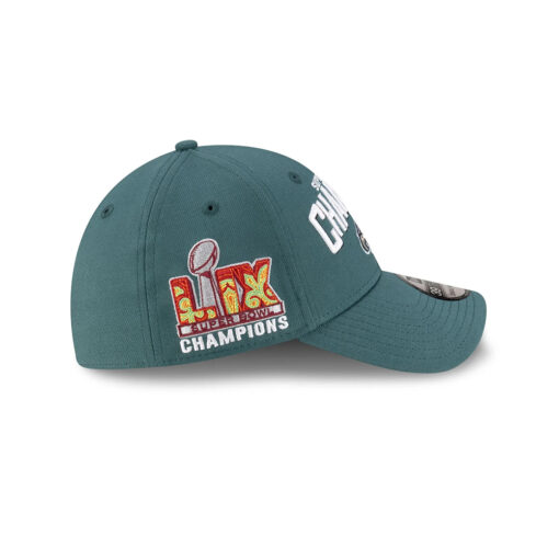 Philadelphia Eagles Super Bowl LIX Champions Side Patch Stretch Fit Hat in Midnight Green Philadelphia Eagles Super Bowl LIX Champions Side Patch Stretch Fit Hat in Midnight Green