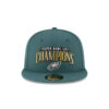 Philadelphia Eagles Super Bowl LIX Champions Wordmark Side Patch Fitted Hat in Midnight Green