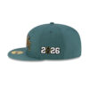 Philadelphia Eagles Super Bowl LIX Champions Wordmark Side Patch Fitted Hat in Midnight Green