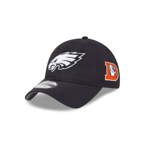 Philadelphia Eagles White Eagle Head Side Patch Adjustable Hat in Black Philadelphia Eagles White Eagle Head Side Patch Adjustable Hat in Black