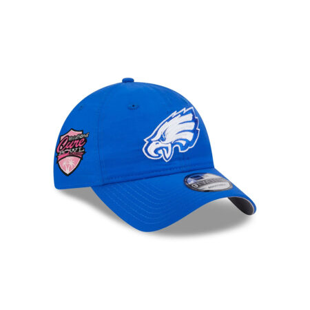 Philadelphia Eagles White Eagle Head Side Patch Adjustable Hat in Blue
