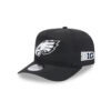 Philadelphia Eagles White Eagle Head Side Patch Golfer Snapback Hat in Black 1 Philadelphia Eagles White Eagle Head Side Patch Golfer Snapback Hat in Black