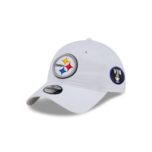 Pittsburgh Steelers Logo Adjustable Hat in White