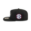 San Francisco 49ers Black and White SF Oval Side Patch Fitted Hat in Black 2 San Francisco 49ers Black and White SF Oval Side Patch Fitted Hat in Black