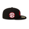 San Francisco 49ers Red Outline SF Oval Side Patch Fitted Hat in Black 4 San Francisco 49ers Red Outline SF Oval Side Patch Fitted Hat in Black