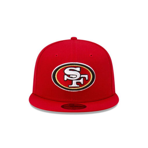 San Francisco 49ers SF Oval Side Patch Fitted Hat in Red San Francisco 49ers SF Oval Side Patch Fitted Hat in Red