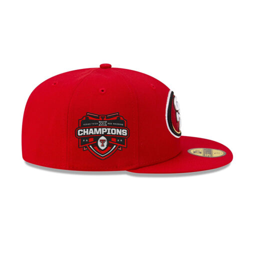 San Francisco 49ers SF Oval Side Patch Fitted Hat in Red San Francisco 49ers SF Oval Side Patch Fitted Hat in Red
