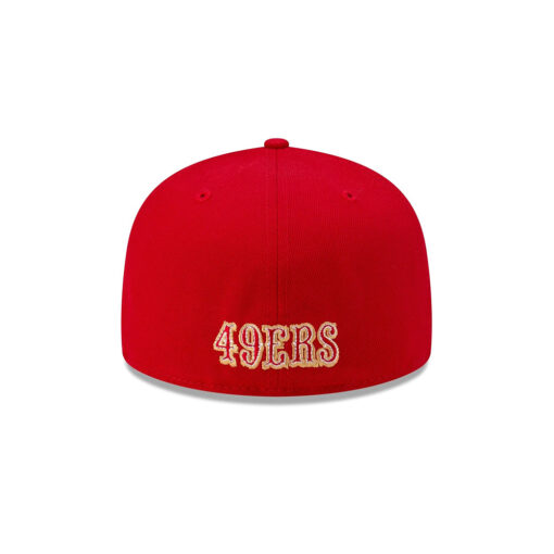 San Francisco 49ers SF Oval Side Patch Fitted Hat in Red San Francisco 49ers SF Oval Side Patch Fitted Hat in Red