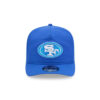 San Francisco 49ers White and Blue SF Oval Side Patch Golfer Snapback Hat in Blue 1 San Francisco 49ers White and Blue SF Oval Side Patch Golfer Snapback Hat in Blue