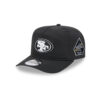 San Francisco 49ers White SF Oval Side Patch Golfer Snapback Hat in Black
