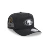 San Francisco 49ers White SF Oval Side Patch Golfer Snapback Hat in Black