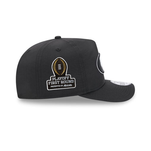 San Francisco 49ers White SF Oval Side Patch Golfer Snapback Hat in Black