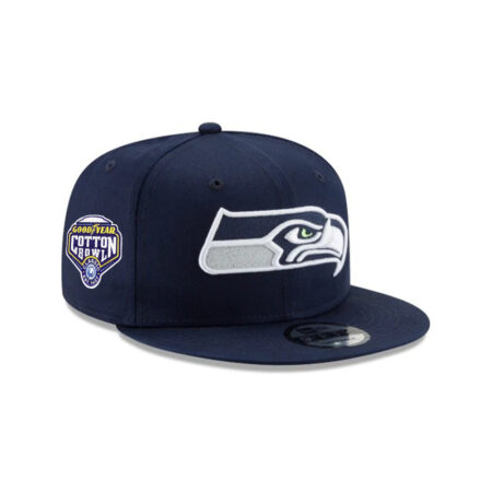 Seattle Seahawks Basic Logo Snapback Hat in Navy