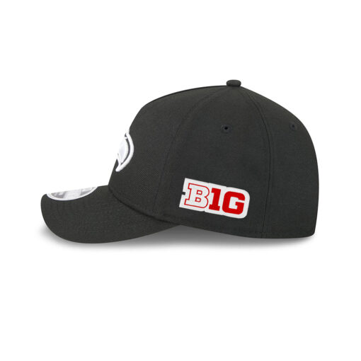 Seattle Seahawks Black and White Logo A-Frame Snapback Cap in Black