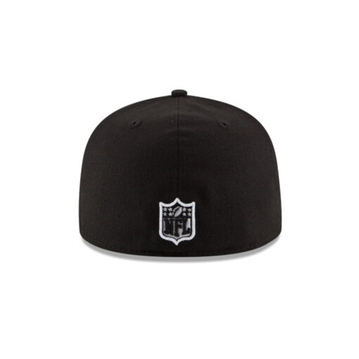 Seattle Seahawks Black and White Logo Fitted Hat in Black