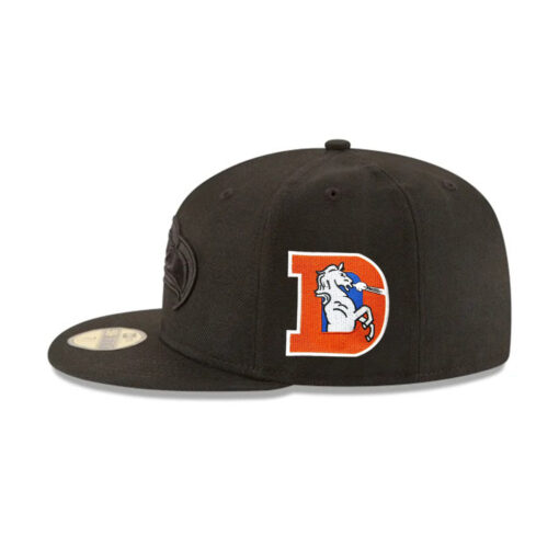 Seattle Seahawks Black-on-Black Logo Fitted Cap in Black