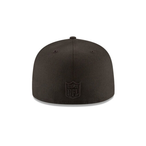 Seattle Seahawks Black-on-Black Logo Fitted Cap in Black