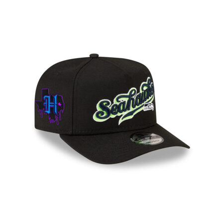 Seattle Seahawks Born x Raised Script A-Frame Snapback Hat in Black