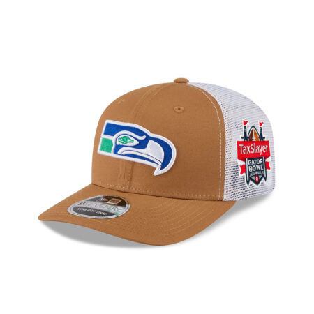 Seattle Seahawks Bronze Logo Trucker Cap in Bronze