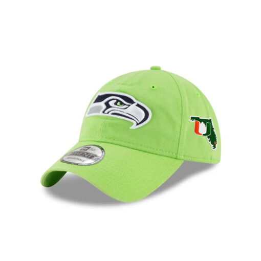 Seattle Seahawks Core Classic Logo Adjustable Cap in Green