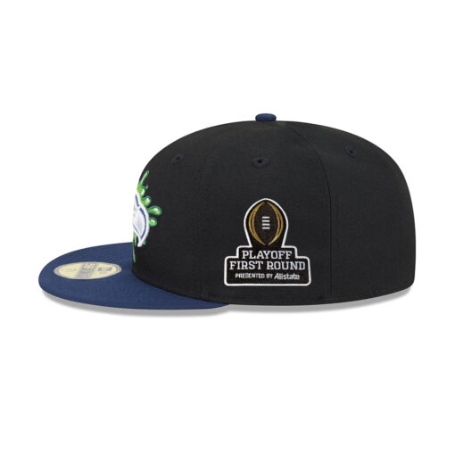 Seattle Seahawks Nickelodeon Slime Logo Fitted Hat in Slime Green
