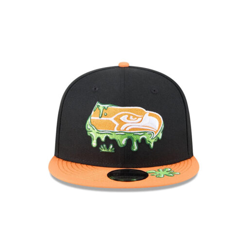 Seattle Seahawks Nickelodeon Slime Logo Snapback Cap in Slime Green