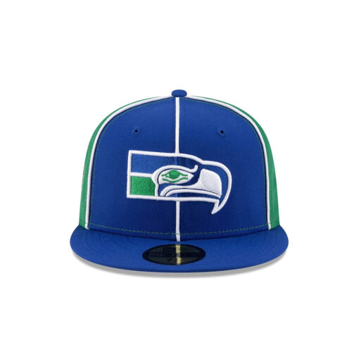 Seattle Seahawks Two-Tone Pinwheel Fitted Hat