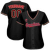 Custom Cleveland Guardians Black Crimson-City Cream Authentic Baseball Jersey