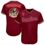 Custom Cleveland Guardians Crimson Black-City Cream Authentic Baseball Jersey