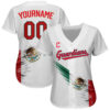 Custom Cleveland Guardians White Red Kelly Green-Black 3D The Abstract Wing With Mexican Flag Authentic Baseball Jersey
