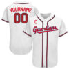 Custom Cleveland Guardians White Red-Navy Baseball Jerse
