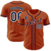 Custom Detroit Tigers Texas Orange Navy-White Authentic Baseball Jersey