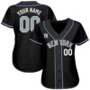 Custom New York Yankees Black Royal Red Authentic Baseball Jersey