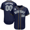Custom New York Yankees Navy Gold Authentic Baseball Jersey